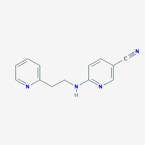 molecular formula C13H12N4 B7469295 6-(2-Pyridin-2-ylethylamino)pyridine-3-carbonitrile 