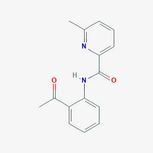molecular formula C15H14N2O2 B7469300 N-(2-acetylphenyl)-6-methylpyridine-2-carboxamide 