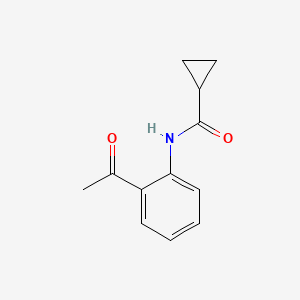 molecular formula C12H13NO2 B7469305 N-(2-acetylphenyl)cyclopropanecarboxamide 