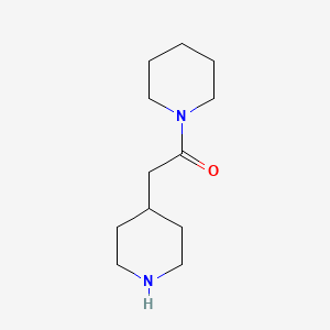 molecular formula C12H22N2O B7469330 1-Piperidin-1-yl-2-piperidin-4-ylethanone 