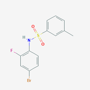 molecular formula C13H11BrFNO2S B7469331 N-(4-bromo-2-fluorophenyl)-3-methylbenzenesulfonamide 