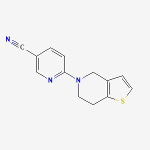 molecular formula C13H11N3S B7469353 6-(6,7-dihydro-4H-thieno[3,2-c]pyridin-5-yl)pyridine-3-carbonitrile 