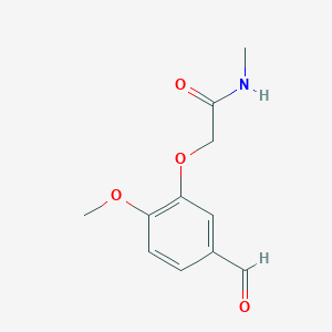 molecular formula C11H13NO4 B7469355 2-(5-formyl-2-methoxyphenoxy)-N-methylacetamide 