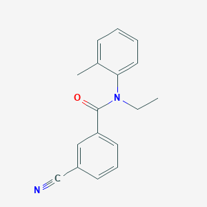 molecular formula C17H16N2O B7469361 3-cyano-N-ethyl-N-(2-methylphenyl)benzamide 