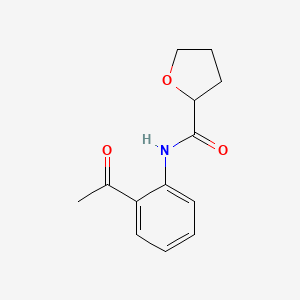 molecular formula C13H15NO3 B7469368 N-(2-acetylphenyl)oxolane-2-carboxamide 