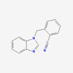 molecular formula C15H11N3 B7469374 2-(1H-Benzimidazole-1-ylmethyl)benzonitrile 
