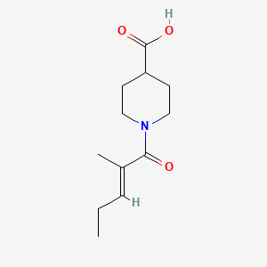 1-[(E)-2-methylpent-2-enoyl]piperidine-4-carboxylic acid