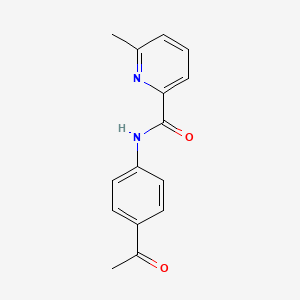 molecular formula C15H14N2O2 B7469384 N-(4-acetylphenyl)-6-methylpyridine-2-carboxamide 