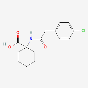 molecular formula C15H18ClNO3 B7469392 1-[[2-(4-Chlorophenyl)acetyl]amino]cyclohexane-1-carboxylic acid 