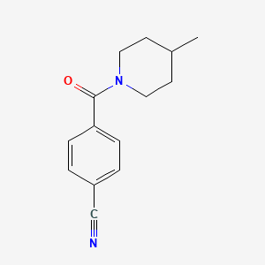 molecular formula C14H16N2O B7469421 4-(4-Methylpiperidine-1-carbonyl)benzonitrile 