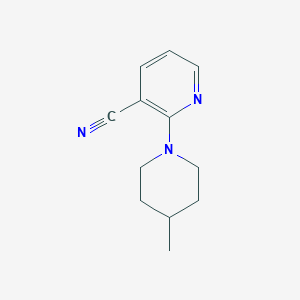 molecular formula C12H15N3 B7469427 2-(4-Methylpiperidin-1-yl)pyridine-3-carbonitrile 