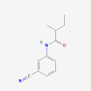 molecular formula C12H14N2O B7469434 N-(3-cyanophenyl)-2-methylbutanamide 