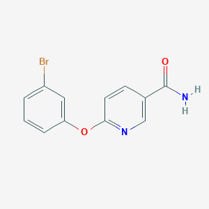 molecular formula C12H9BrN2O2 B7469443 6-(3-Bromophenoxy)pyridine-3-carboxamide 
