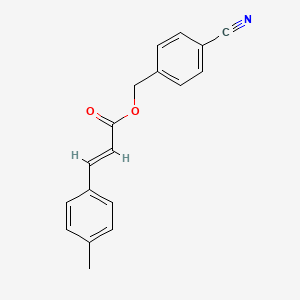 molecular formula C18H15NO2 B7469453 (4-cyanophenyl)methyl (E)-3-(4-methylphenyl)prop-2-enoate 