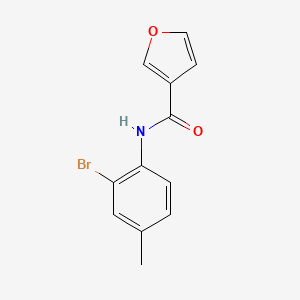 molecular formula C12H10BrNO2 B7469475 N-(2-bromo-4-methylphenyl)furan-3-carboxamide 