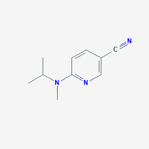 molecular formula C10H13N3 B7469489 6-(Isopropyl(methyl)amino)nicotinonitrile 