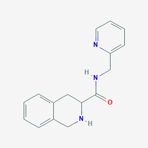 molecular formula C16H17N3O B7469500 N-(pyridin-2-ylmethyl)-1,2,3,4-tetrahydroisoquinoline-3-carboxamide 