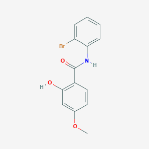 molecular formula C14H12BrNO3 B7469522 N-(2-bromophenyl)-2-hydroxy-4-methoxybenzamide 