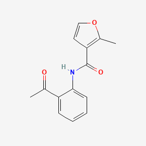molecular formula C14H13NO3 B7469528 N-(2-acetylphenyl)-2-methylfuran-3-carboxamide 