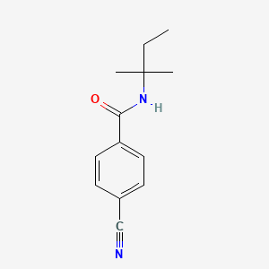 molecular formula C13H16N2O B7469538 4-cyano-N-(2-methylbutan-2-yl)benzamide 