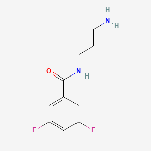 molecular formula C10H12F2N2O B7469542 N-(3-aminopropyl)-3,5-difluorobenzamide 