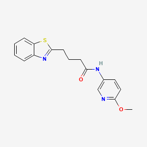 molecular formula C17H17N3O2S B7469566 4-(1,3-benzothiazol-2-yl)-N-(6-methoxypyridin-3-yl)butanamide 