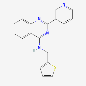 molecular formula C18H14N4S B7469571 2-pyridin-3-yl-N-(thiophen-2-ylmethyl)quinazolin-4-amine 