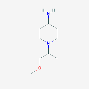 molecular formula C9H20N2O B7469592 1-(1-Methoxypropan-2-yl)piperidin-4-amine 
