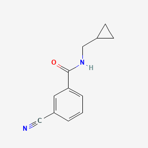 molecular formula C12H12N2O B7469625 3-cyano-N-(cyclopropylmethyl)benzamide 