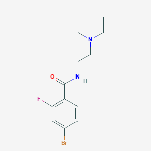 molecular formula C13H18BrFN2O B7469631 4-bromo-N-[2-(diethylamino)ethyl]-2-fluorobenzamide 