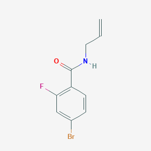molecular formula C10H9BrFNO B7469642 4-bromo-2-fluoro-N-prop-2-enylbenzamide 