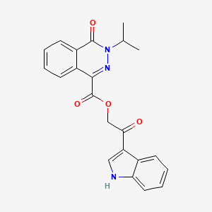 molecular formula C22H19N3O4 B7469666 [2-(1H-indol-3-yl)-2-oxoethyl] 4-oxo-3-propan-2-ylphthalazine-1-carboxylate 