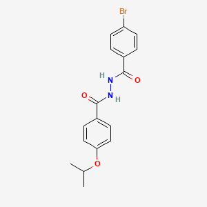 molecular formula C17H17BrN2O3 B7469690 N'-(4-bromobenzoyl)-4-propan-2-yloxybenzohydrazide 