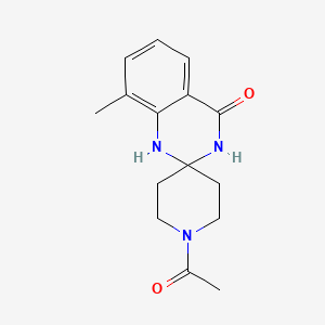 molecular formula C15H19N3O2 B7469704 1'-Acetyl-8-methylspiro[1,3-dihydroquinazoline-2,4'-piperidine]-4-one 