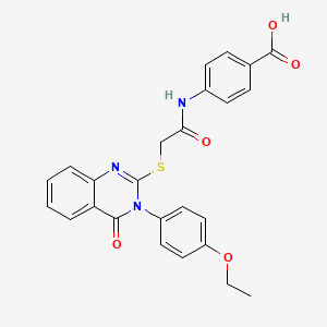 molecular formula C25H21N3O5S B7469713 4-[[2-[3-(4-Ethoxyphenyl)-4-oxoquinazolin-2-yl]sulfanylacetyl]amino]benzoic acid 