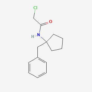 molecular formula C14H18ClNO B7469725 N-(1-benzylcyclopentyl)-2-chloroacetamide 