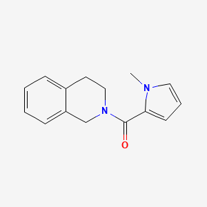 molecular formula C15H16N2O B7469744 3,4-dihydro-1H-isoquinolin-2-yl-(1-methylpyrrol-2-yl)methanone 