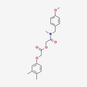 molecular formula C21H25NO5 B7469748 [2-[(4-Methoxyphenyl)methyl-methylamino]-2-oxoethyl] 2-(3,4-dimethylphenoxy)acetate 