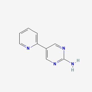 molecular formula C9H8N4 B7469750 5-(Pyrid-2-yl)-2-aminopyrimidine 