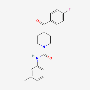 molecular formula C20H21FN2O2 B7469796 4-(4-Fluoro-benzoyl)-piperidine-1-carboxylic acid m-tolylamide 