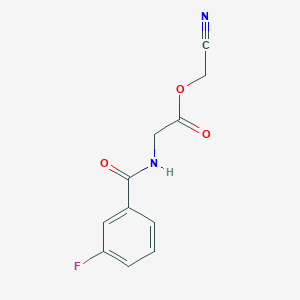 molecular formula C11H9FN2O3 B7469800 Cyanomethyl 2-[(3-fluorobenzoyl)amino]acetate 