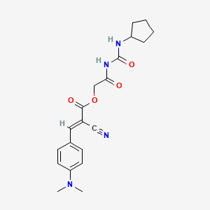molecular formula C20H24N4O4 B7469808 [2-(cyclopentylcarbamoylamino)-2-oxoethyl] (E)-2-cyano-3-[4-(dimethylamino)phenyl]prop-2-enoate 