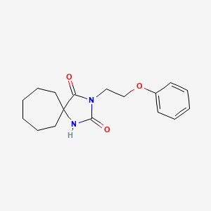 molecular formula C17H22N2O3 B7469813 3-(2-Phenoxyethyl)-1,3-diazaspiro[4.6]undecane-2,4-dione 