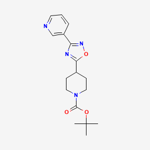 molecular formula C17H22N4O3 B7469816 tert-Butyl 4-(3-(pyridin-3-yl)-1,2,4-oxadiazol-5-yl)piperidine-1-carboxylate 