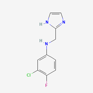molecular formula C10H9ClFN3 B7469876 3-chloro-4-fluoro-N-(1H-imidazol-2-ylmethyl)aniline 