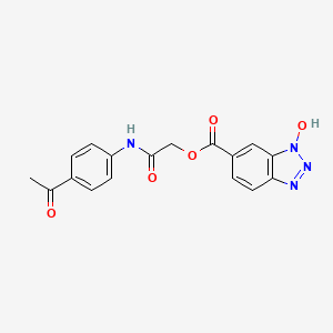molecular formula C17H14N4O5 B7469904 [2-(4-Acetylanilino)-2-oxoethyl] 3-hydroxybenzotriazole-5-carboxylate 