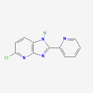 molecular formula C11H7ClN4 B7469913 5-chloro-2-pyridin-2-yl-1H-imidazo[4,5-b]pyridine 