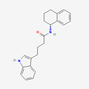 molecular formula C22H24N2O B7469915 4-(1H-indol-3-yl)-N-[(1R)-1,2,3,4-tetrahydronaphthalen-1-yl]butanamide 
