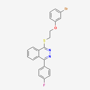 molecular formula C22H16BrFN2OS B7469941 1-[2-(3-Bromophenoxy)ethylsulfanyl]-4-(4-fluorophenyl)phthalazine 
