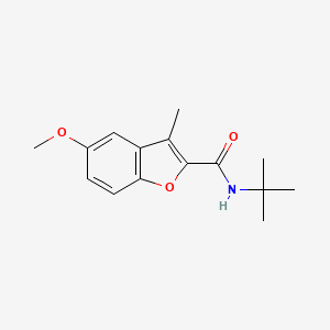 molecular formula C15H19NO3 B7469944 N-tert-butyl-5-methoxy-3-methyl-1-benzofuran-2-carboxamide 